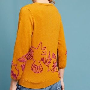 ANTHROPOLOGIE (FIELD FLOWER) Embroidered Cardigan